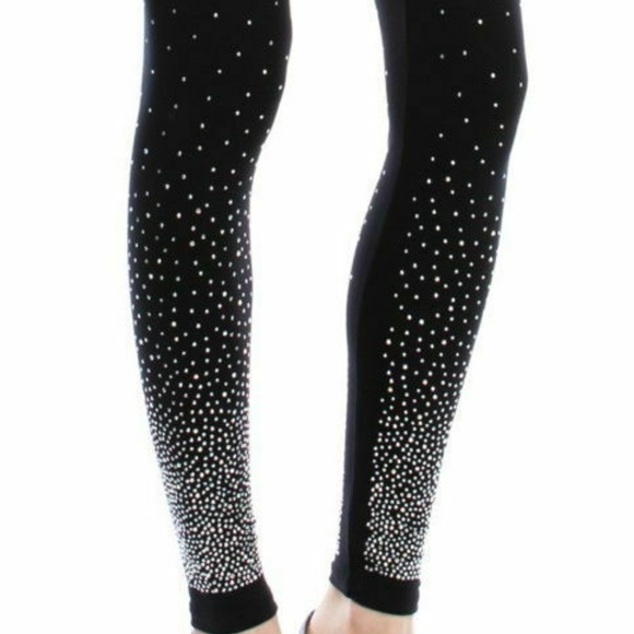 Vocal Pants & Jumpsuits Nwt Vocal Rhinestone Bling Leggings Sm3x